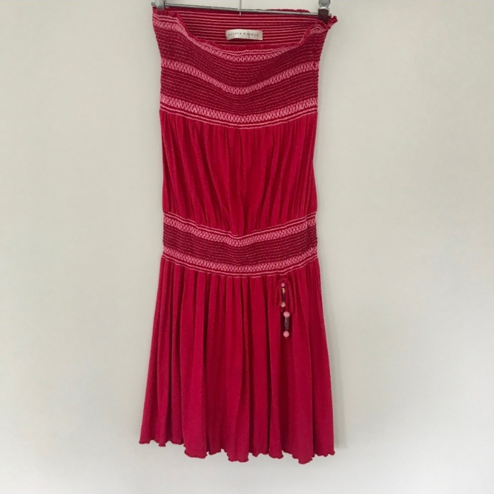 Susana Monaco Red/Pink Tube Stretch Dress XS